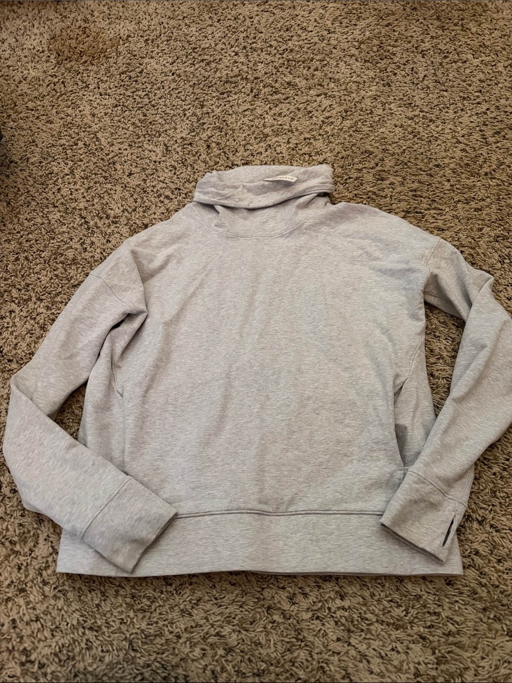lululemon athletica Light Gray turtleneck sweatshirt